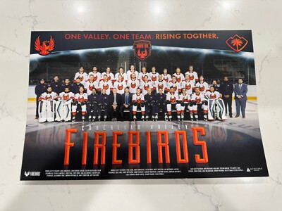 Coachella Valley Firebirds 22-23 Inaugural Season Team Photo MISPRINT 17X11 RARE