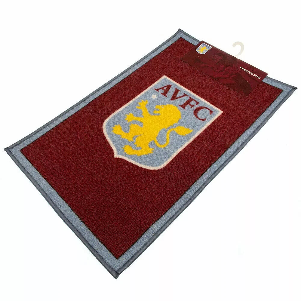 Aston Villa FC Rug Crest Floor Rug Home AVFC Fan Gift Official Licensed