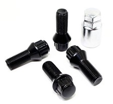 Set Of 4 14x1.25 28mm Black Wheel Locks Bmw 428i 435i M4 Gran Coupe 4 Series