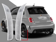 Euro Clear REAR Bumper Side Marker Reflector Lights Pair For 2011-2017 Fiat 500