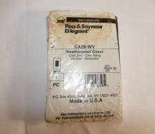 Pass & Seymour Legrand CA26WV Weatherproof Outlet Cover 1 Gang Vertical
