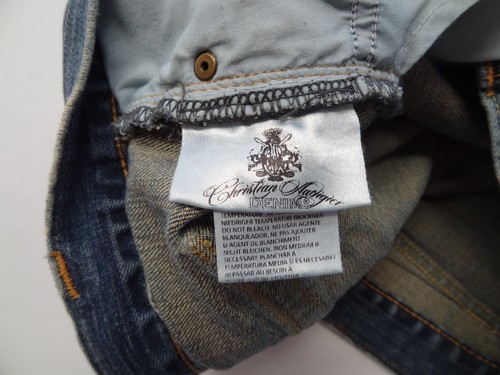 Christian Audigier 36x30 VTG Y2K Denim Jeans Flap Pocket Cotton Stretch Straight - Picture 7 of 19