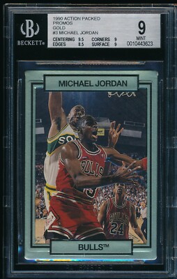 BGS 9 w/9.5 MICHAEL JORDAN 1990 ACTION PACKED PROMO/SAMPLE  display picture 1