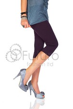 Womens Cropped 3/4 Leggings Active Capri Length Stretchy Pants Sizes 8-20