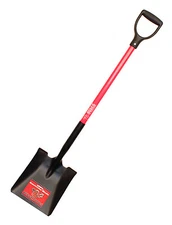 Bully Tools 62520 Square-Point Shovel, Fiberglass D-Grip Handle - Quantity 1