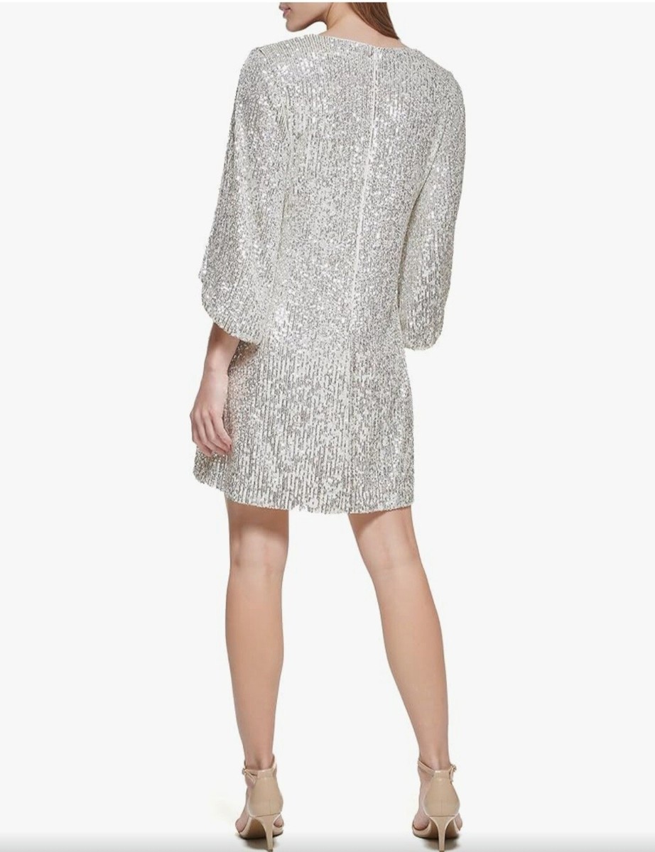eliza j petite embroidered sequin dress A-line Deep V neck 3D Lace Applique Wedding Dress Long Sleeve Rustic W –  SELINADRESS main image 0