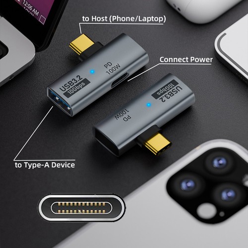 CY 10Gbps USB-C Type-C to USB 3.0 Female OTG & 100W PD Power Adapter for Laptop - Picture 7 of 8