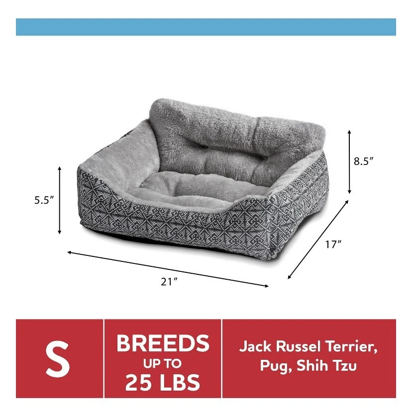 "Vibrant Life Lounger cama para mascotas, pequeña, negra, 21"" x 17""" Foto 3 de 4