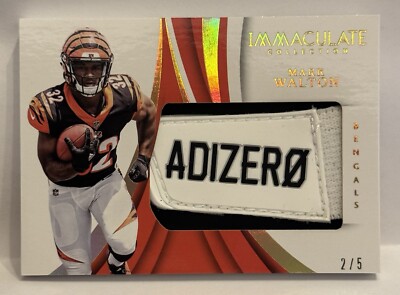 Mark Walton 2018 Immaculate GL-22 NFL GLOVE MIAMI BENGALS 2/5 Adizero