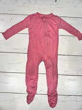 6-12 M Kyte Bamboo Pink Zip Up Pajamas read 
