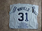 Dave Winfield Signed Stats New York Grey Baseball Jersey Replica (JSA)