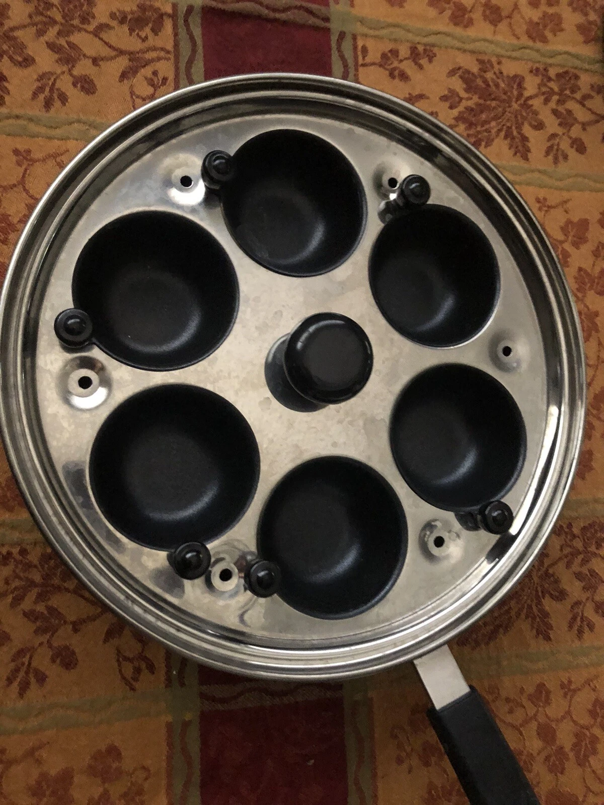 11" ~ Eggsential 6 Egg Poacher Pan Skillet Stainless Steel