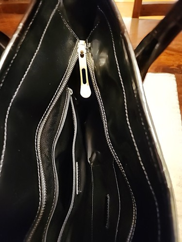 Burberry Black Leather Top Zip Tote Bag - Picture 16 of 22
