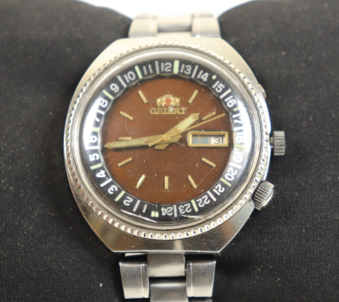 Vintage Orient Watch King Diver Jumbo 21J G469621-7A PT Arabic Day