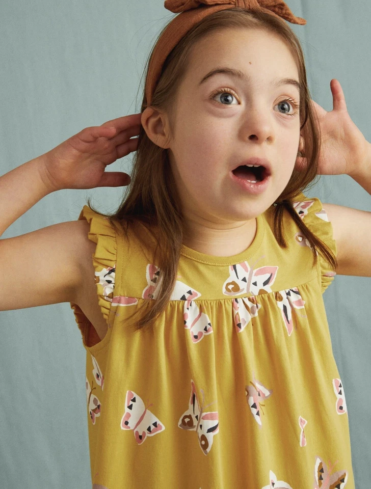 Vestido Tea Collection Niñas Mighty Mini Manga Acacia Mariposa Talla 8 Foto 4 de 4