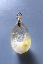 35.5ct 100% Natural Unique Golden Rutile  Quartz  Pendant