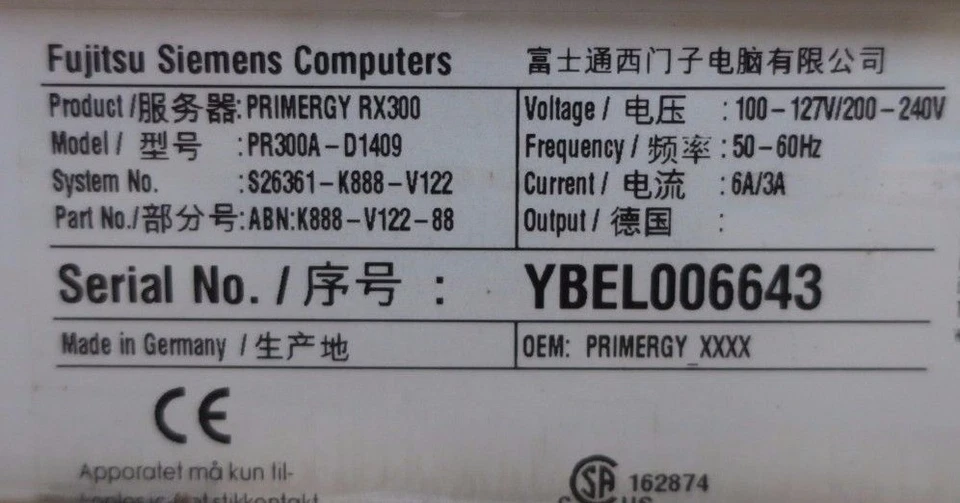 Fujitsu Primergy RX300 - 1x Xeon Single Core 2.66GHz 2GB Ram 2x 73GB HDD Server - Image 3 of 3