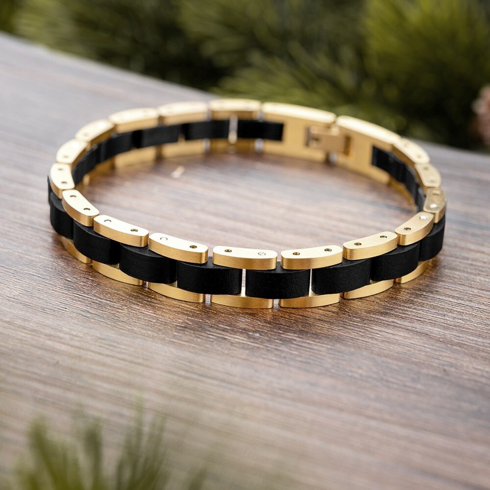 OSTAN Damen Armband Edelstahl - Silber & Gold, Verstellbar 17+4 Cm