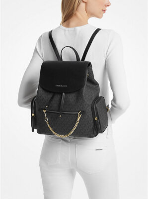 MICHAEL KORS JET SET LARGE LOGO CHAIN BACKPACK $558  display picture 2