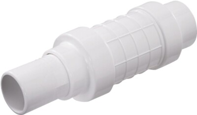 NDS 118-05 White PVC 150 PSI Schedule 40 REPAIR Coupling 1/2 Hub x 1/2 Spigot