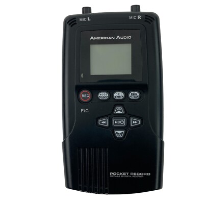 American Audio Pocket Record Portable SD Digital Recorder - Black