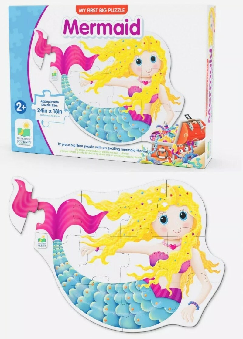 My First Big Puzzle MERMAID 12 pieces 24” x 17” NEW | eBay