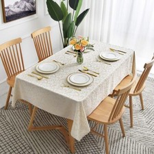 maxmill Jacquard Table Cloth Damask Design Water Proof Wrinkle Free 60 x 104 In