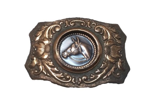 Mimi Di N Vintage 80s Paisley Gold Tone Belt Buckles Set Vintage 1985 Signed Mimi Di N Paisley Gold Tone Belt Buckle  main image 4