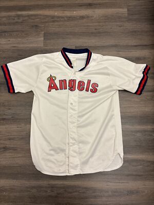 Vintage Rawlings MLB California Angels Baseball Jersey Sz XL Flaws