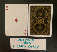 Swap Playing Card   BICYCLE 1885   Ace of Diamonds  POKER SIZE