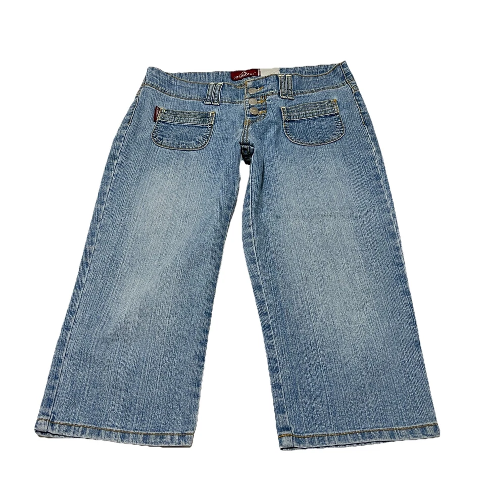 Jordache Low Rise Slim Straight Cropped Button Fly Stretch Jeans Women’s 10 VTG - Image 2 of 4