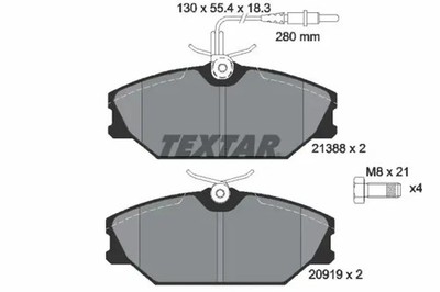 Bremsbeläge 2138802 TEXTAR für DAEWOO RENAULT