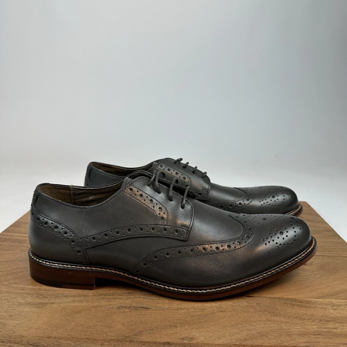 Joseph Abboud lace wingtip oxfords and belt - worn once for wedding Joseph Abboud Wingtip Solid Dress Shoes for Men for sale | eBay main image 2