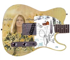 Judy Collins Signed Wildflowers Album Cd Custom Graphics Guitar ACOA