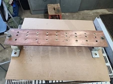 20" Copper Ground Bar ,4'' Wide Heavy Duty Ground Bars Copper Bus Bar