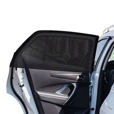 2 Pack Large 42-53" Car Side Window Sun Shades Black Stretch Mesh SUV Truck