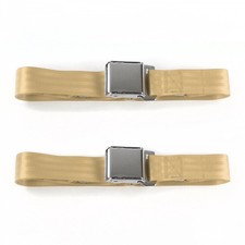 1975 - 1978 Airplane 2pt Tan Lap Bucket Seat Belt Kit - 2 Belts 1975 - 1978 Airplane 2pt Tan Lap Bucket Seat Belt Kit - 2 Belts