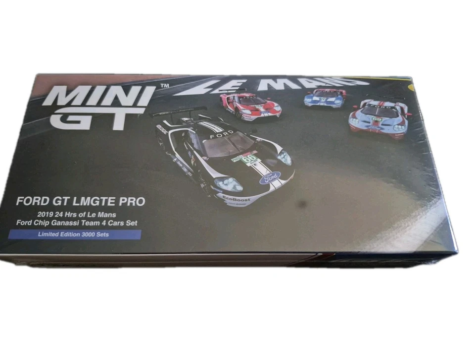 Mini GT Ford GT LMGTE Pro 2019 24 horas Le Mans Ford Chip Ganassi Team Set 1:64 Foto 2 de 4