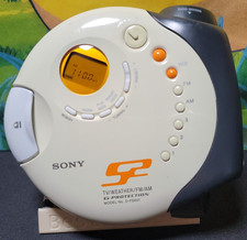 Sony S2 Sports Walkman D-FS601 CD Player AM/FM/TV/Weather Radio