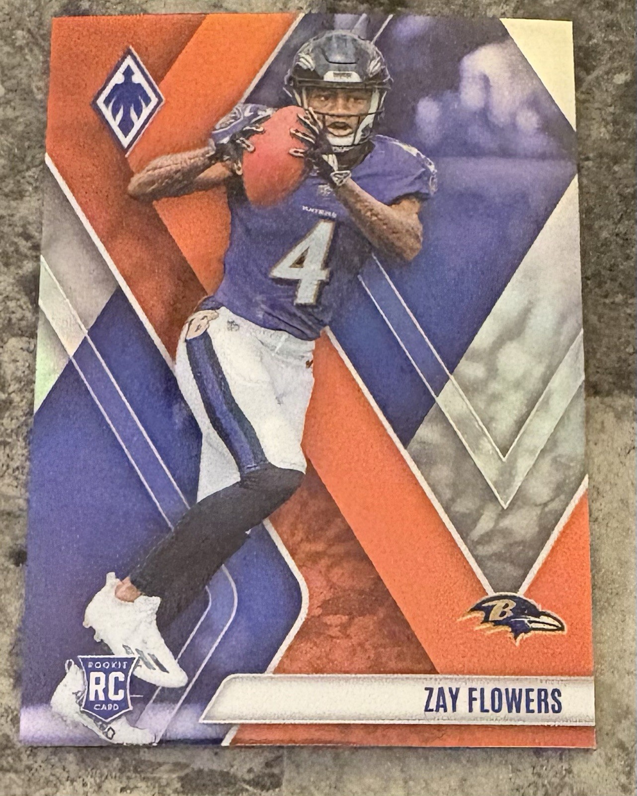 2023 Panini Phoenix #108 Zay Flowers /99 Orange RC Ravens Rookie Card