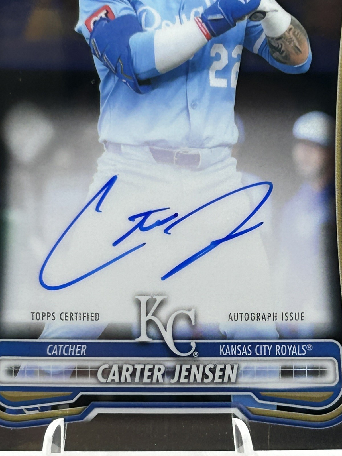 2026 Bowman Chrome Baseball Carter Jensen RC Auto #CRA-CJ Kansas City Royals view 3