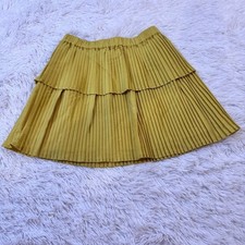 Crewcuts girl Girls' tiered pleated skirt in yellow elastic waist lined