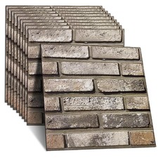 10PCS 3D Wall Panels Peel and Stick Foam 3D Brick Wallpaper Peel and Stick Fa...