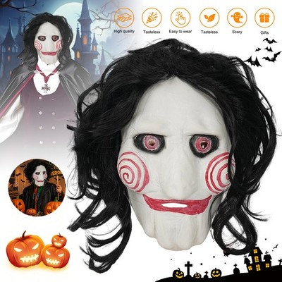 Halloween Gruselige Maske Saw Jigsaw Maske Horror Killer Billy Puppet Maske