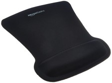 AmazonBasics Irregular Ergonomic Gel Computer Mouse Pad with Wrist Rest - Black