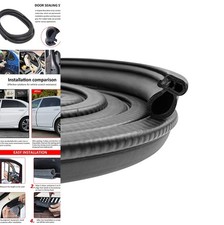Car Weather Stripping 20Ft Door Seal Strip Rubber Edge Trim with Side Bulb for