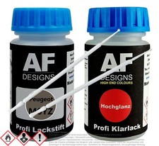 Für Peugeot M0YZ Gris Titanium Metallic Lackstift Klarlack Lacktupfer Autolack S