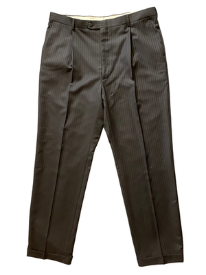 Concepts by Claiborne Pants Mens W38 L32 Black Pinstripe Wool