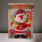 Vintage X-Mas Greeting Card Lot- 19 Die-Cut -Santa -Snowman- Plush Window Book — photo 2