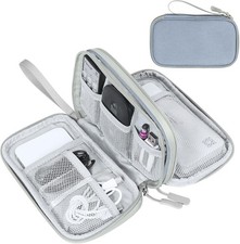 Electronic Organizer, Travel Tech Pouch Bag, Cable Organizer Light Grey NEW